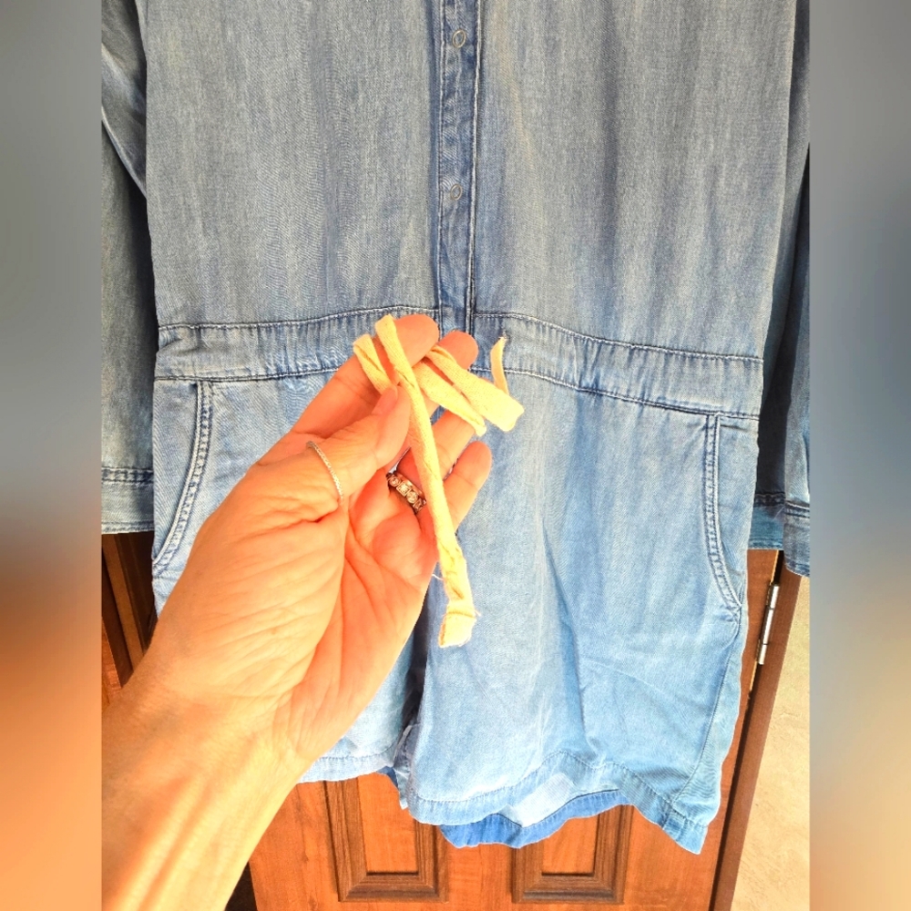 Blank NYC Light Blue Denim Jumpsuit Romper - Picture 10 of 15